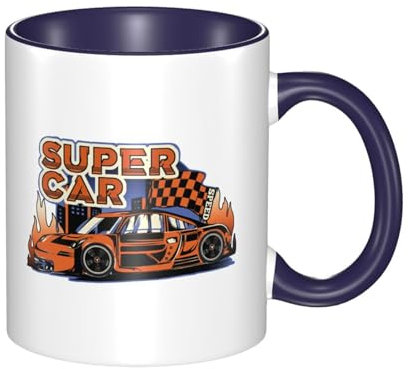 JCAKES Retro Graffiti Racer Mug Christmas Mugs Mugs for Women Coffee Cup Personalised Mugs Mugs for Men Travel Mugs Party Cups China Mugs Mug with Handle