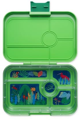 yumbox Tapas XL Lunch Box, 5 Compartment Bento Box for Adults and Teenagers, Divided Lunch Box, Leak-Proof Separate Compartments (Jurassic Green (Jungle Tray))