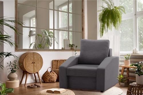 Mebligo Sessel DORMA Seßel - Polstersessel - Klassische Sessel für Wohnzimmer - Relaxsessel - Einzelsessel, Stoff: POSO (POSO 022)