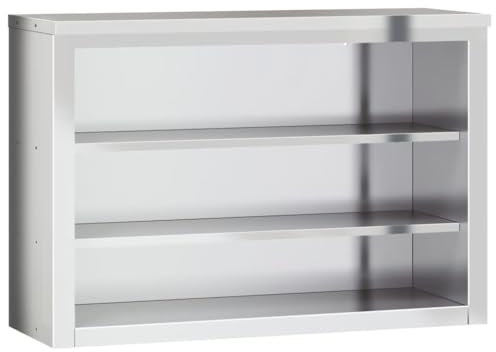 vidaXL Armario de Pared de Cocina con estantes Acero Inoxidable