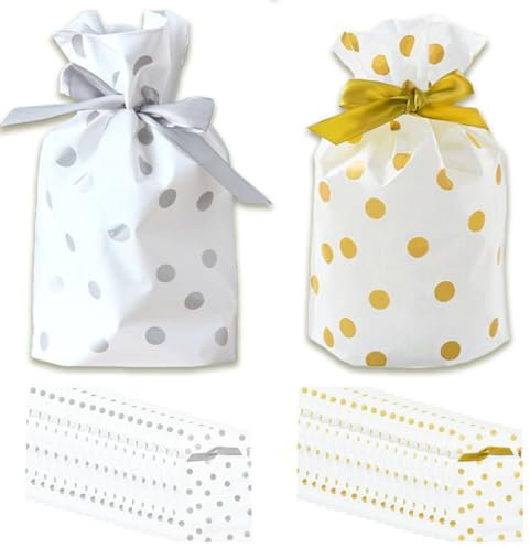 30 Geschenkbeutel Kordelzug Partytüten Geschenktüten Tüten Süßigkeiten Süße Taschen Mitgebsel Beutel Kekstüten Geschenktüte für Kinder Verpacken