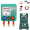Kit Recharge Climatisation Voiture Digitale HVAC Manifold Gauge Manometer pour Charger 93 Réfrigérants R134A R410A R32