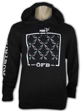 Puma ÖFB Ftblicons Hoody schwarz Österreich Sweatshirt mit Kapuze Austria EM WM, Größe:M