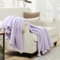 HORIMOTE HOME Ultra Soft Cozy Fleece Sherpa Throw Blanket, Light Weight Warm Decorative Throw Blanket with Tassel, Purple Reversible Boho Blanket for Sofa, Couch, Bedroom,Travel, 152x203cm