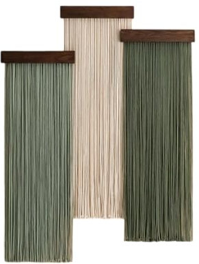 Wondramble Makramee wandbehang,Boho makramee wandteppich,Wohnzimmer,Schlafzimmer,Büro,WandDekoration (Grün 2+Weiß)