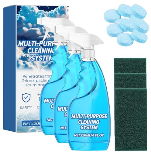 Splash Spray Tablets & Spray Bottle Oven Cleaner, Splash Foam Spray All Purpose Cleaner - Bottle and 10x Cleaning Tablets, Cleaning Tablets Are Easy and Safe to Use (3pcs)