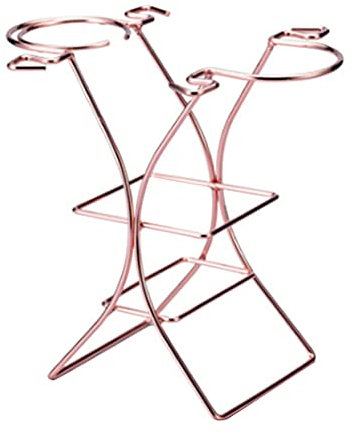 Cabilock Wine Holder Shelves Wine Glass Holder Household Wine Glass Rack Anti-Rust Elegant Rose Gold