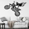ELOIR Wandaufkleber Free Style Quad Bike Motocross Fensteraufkleber Jungen Schlafzimmer Sport Dekor