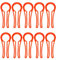 Bekecidi 10 Stück Gasherd Schutz Ofen Schlösser, Kindersicherung Feuerschutz Kunststoff, Babysicher Drehknopf Gasherdknopf, Verschlussclips für Kinder, Baby, Küche, Sicherheit (Orange)