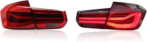 KDZDJH Auto Rückleuchten Für BMW 3 Series F30 2013-2018 Blinkeranzeige Rückleuchten Montage Ersatz Zubehör Bremslicht Blinker Rücklicht,A/Rouge