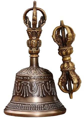 Die Gebetsglocke Buddhistische Altar-Dharma-Objekt-Klangschale | Kongo-Glocke für Zuhause Küche Tempel Klangheilung Yoga Entspannung Zeremonie Dekoration