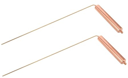 Baguettes de Sourcier en Cuivre 2 Pièces pour Radiesthésie Précise | Détection Fiable, Positionnement Exact, Usage Eau et Chasse aux Fantômes, Finition Or, Lot de Deux