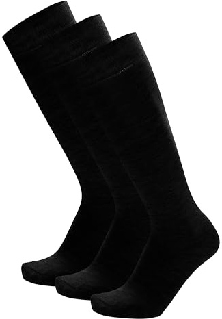 Ciocca calze lunghe uomo termiche in Pile calde morbide pesanti nero blu fantasia