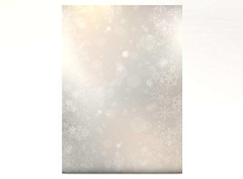 Weihnachtsbriefpapier | Tanzende Flocken | 20 Blatt weihnachtliches Motivpapier DIN A4 | Briefpapier