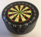 SC Gifts Dartboard Coasters, 6 Stück, Glas, Quadratisch, Schwarz