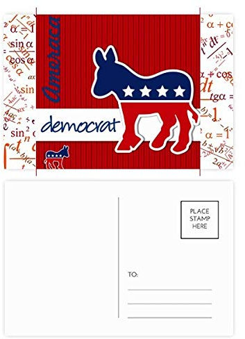 Amerika-Esel-Emblem, mit Rezeptur, Postkarten-Set, Danksagungskarte, Postkarte, Seite 20 Stück