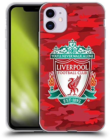 Head Case Designs Officially Licensed Liverpool Football Club Home Colourways Crest Camou Soft Gel Case Compatible With Apple iPhone 11