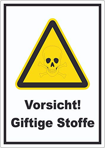 Vorsicht Giftige Stoffe Aufkleber A6 (105x148mm)