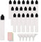 XIAONAN 20 Pcs 30ml LDPE Plastics Dropper Bottle Refillable Empty Plastic Squeezable Eye Liquid Bottle (Bottles + Caps + Tips+4 Funnel +label)