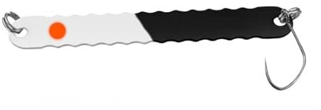 FTM Blinker zum Forellenangeln Spoon Curl Kong 3,5g 6,7cm, Farbe:weiß/schwarz