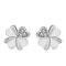 KONFEN Ohrringe Damen Silber 925, Klee Ohrstecker mit Zirkonia, Steckohrringe Ohringen Antiallergische Ohrringe Ohringestecher Klein Hypoallergen Nickelfrei Ohrmuschel Schmuck für Mädchen (Silber)