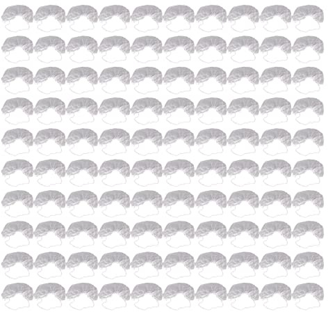 100 Pièces Protège-Barbe Couvre-Barbe Jetable pour Hommes en Nylon Respirant Barbe Filet Couvre (Blanc)