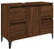 vidaXL Armario de Lavabo Madera contrachapada Roble marrón 80x33x60 cm