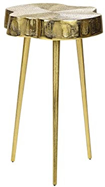 Beistelltisch Metall Gold Baumstamm-Optik Freiform ø 30 cm Glamourös Taupo