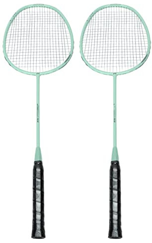 Keenso Badmintonschläger Set, 1 Paar Training Badmintonschläger Leichte Badmintonschläger aus Glas-Carbon-Legierung für Professionelles Training und Wettkampf Türkis