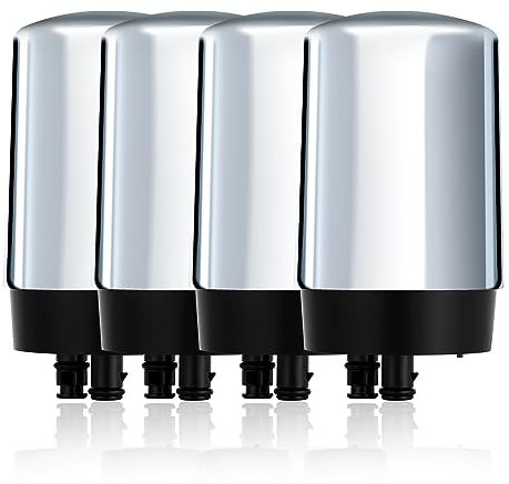 Filtro dell'acqua del rubinetto di ricambio per sistemi di filtrazione del rubinetto Brita compatibile con Brita 36311 Sistema di filtri per rubinetto per lavello FR-200 FF-100 - Confezione da 4 -