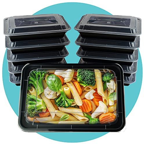 Triplast 100 x Meal Prep Containers (1 Compartment, 28oz) - Microwave, Freezer & Dishwasher Safe – BPA Free, Reusable, Leakproof & Stackable Food Storage Takeaway Boxes for Home, Office & School