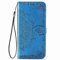 WBWONE Étui pour Realme C51 / Realme Note 50 Coque, Gaufrage Mandala Protection Etui Antichoc TPU Housse Premium en Cuir PU ave Portefeuille Fentes pour Cartes. Bleu