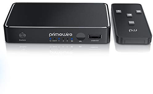 CSL - HDMI Switch 4k 60Hz - 3 in 1 out - 4k Ultra HD - mit Fernbedieung - automatische Umschaltung - 3 Port HDMI Verteiler Umschalter - 4096x2160 - kompatibel mit Fire TV Stick UHD TV PS4 PS5 Xbox DVD