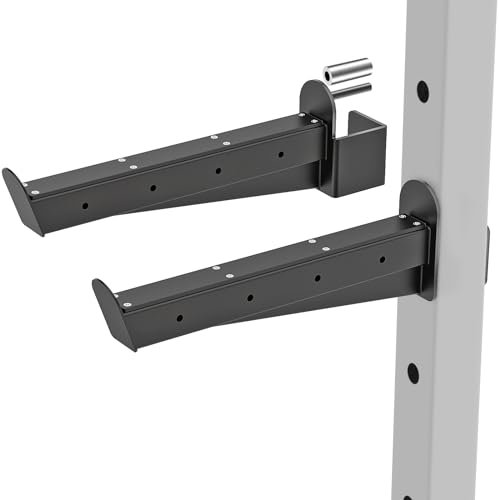 Kipika Sicherheits-Spotter-Arme für 7,6 x 7,6 cm Power-Racks mit 1,6 cm und 2,5 cm Löchern, robuste Langhantel-Sicherheitsverschlüsse mit Gummi-Pad, verstellbar, 2 Stück