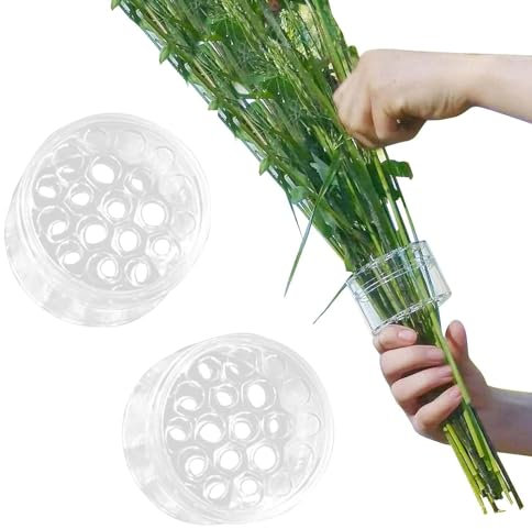 lohill 2 Stück Hanataba Blumenhalter, Transparenter Spiral Ikebana Stielhalter, Spiralstielhalter für Blumen, DIY Spiral Blumenstrauß Stielhalter für Blumen, Spiral Blumenstrauß Stielhalter
