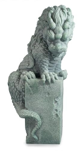 1st Heaven Statue de Dragon Chinois, Décorations pour Aquarium, Accessoires pour Aquarium Betta, Décoration de Bureau à Domicile pour la Richesse, Le Succès et la Bonne Chance (Grand Format, Style B)
