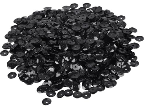 4800 Stück Schwarze Pailletten, Pailletten Zum Nähen Von Kleidung, Dekorative Pailletten, Diy-Bastelzubehör, Hochzeitsdekorations-Pailletten