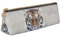 CHANGLEI Tiger süßes Leder-Federmäppchen für Mädchen und Jungen, bedruckt, personalisierbar, leicht, Federmäppchen, weiß, Einheitsgröße, Taschen-Organizer
