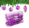 Relaxdays Weihnachtskugeln 72er Set, glitzernde, Matte & glänzende Baumkugeln, Stiefel, Herz & Zapfen, Kunststoff, pink