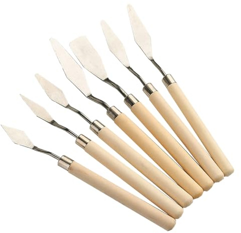 Farbspatel,Malspatel | 7er-Set Spachtel-Malset,Kunstspachtel, Künstler-Malzubehör, Ölgemälde-Zubehör, tragbare Malwerkzeuge für Öl-Leinwand-Acrylmalerei
