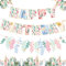 Easy Joy Wildflower Happy Birthday Banner Floral Flower Birthday Banner Paper Flower Garland Wild Flower Birthday Decorations Pre-strung No DIY Floral Birthday Banner for Girls Women