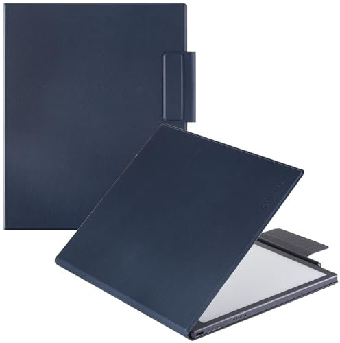 BOZHUORUI Schutzhülle für Boox Tab Ultra C Pro ePaper Tablet mit 10,3 Zoll (26,2 cm), mit Sleep/Wake, magnetische Adsorption, Stiftverschluss-Design, dünn und leicht, PU-Leder, Smart-Cover (Dunkelblau