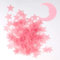 Piriuuo Lot de 101 autocollants muraux 3D phosphorescents - Étoiles phosphorescentes - Décoration murale pour chambre d'enfant, chambre de bébé - Rose