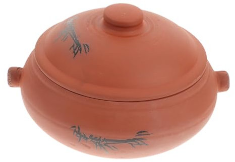 Cabilock Multifunctional Ceramic Stew Pot Ceramic Casserole Dishes Lids Oven Proof 900ml Steam Pot for Home Cooking