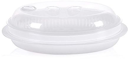 CVZJ Ustensiles de cuisine chauffants pour micro-ondes avec couvercle plat plat polyvalent