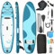 Devoko Stand Up Paddling Board, Aufblasbares SUP Board 320cm *80cm*15cm, 2-in-1 Stand Up Paddle Mit Sitz und verstellbarem Paddelbrett, Bis 160kg, Ideal zum Surfen, Angeln, Yoga, Hellblau