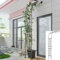 Arche de Jardin à Demi-Face Contre Le Mur, Treillis for Plantes grimpantes, pergola en métal, Arche de Jardin à Demi-Face(120CM(3.93FT))