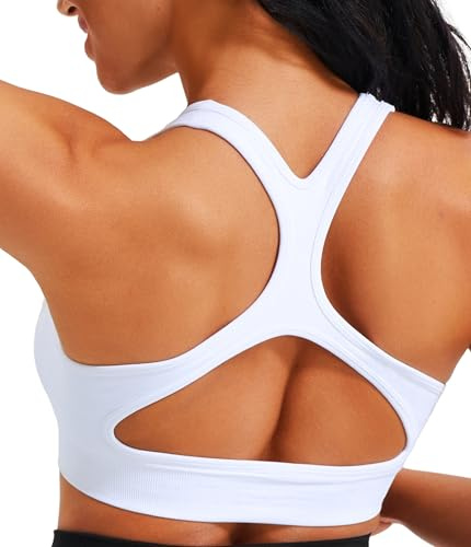JOYSPELS Women's Seamless 4-Way Stretch Sports Bra with Removable Pads | Activewear Workout Top, Seamless Ladies Bra for Gym, Running & Yoga. Soft, Breathable, Stretchy Comfort & Supportive