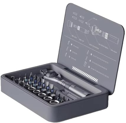 Saker Upgraded Magnetic Screwdriver Set: 40-in-1 Ratchet Screwdriver Tool Kit with 180° Ball-Joint Handle - Portable S2 Bits Precision Repair Tool Set for Computer Phone Watch Camera Bike