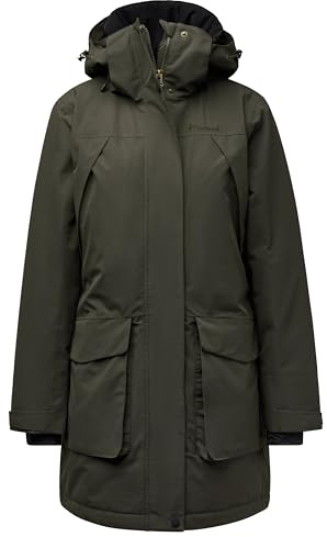 Pinewood Damen Wilda Padded Parka - Gefütterte, wind- und wasserdichte Damenjacke für kalte Herbst- und Wintertage - ideal für aktive Hundebesitzerinnen mit praktischen Details